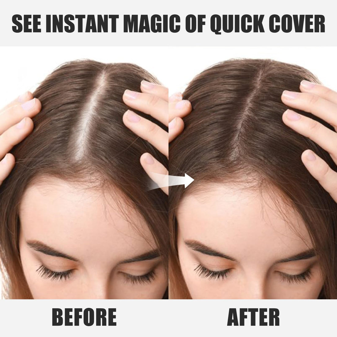 Root Touch Up Stick, Instant Gray Hair Cover Concealer, 2-In-1 Double Head Hair Color Finishing Stick, Hair Mascara Brush for Eyebrow& Beard (Light Brown, 0.23 Fl oz)