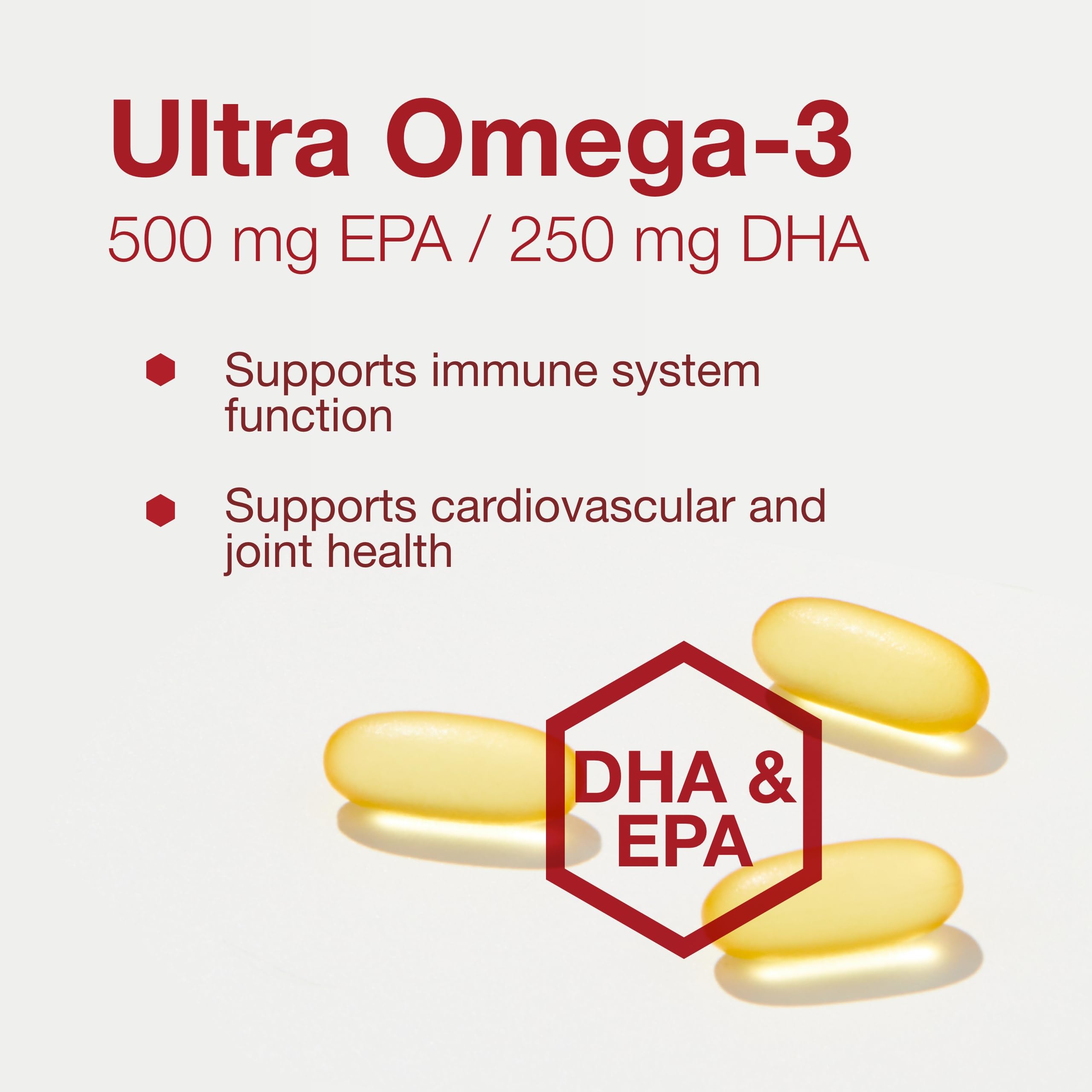 Protocol Ultra Omega-3-500mg EPA & 250mg DHA - Fish Oil for Brain Support, Heart & Nervous System Health* - EPA DHA Omega Supplement - Non-GMO & Halal - 180 Softgels
