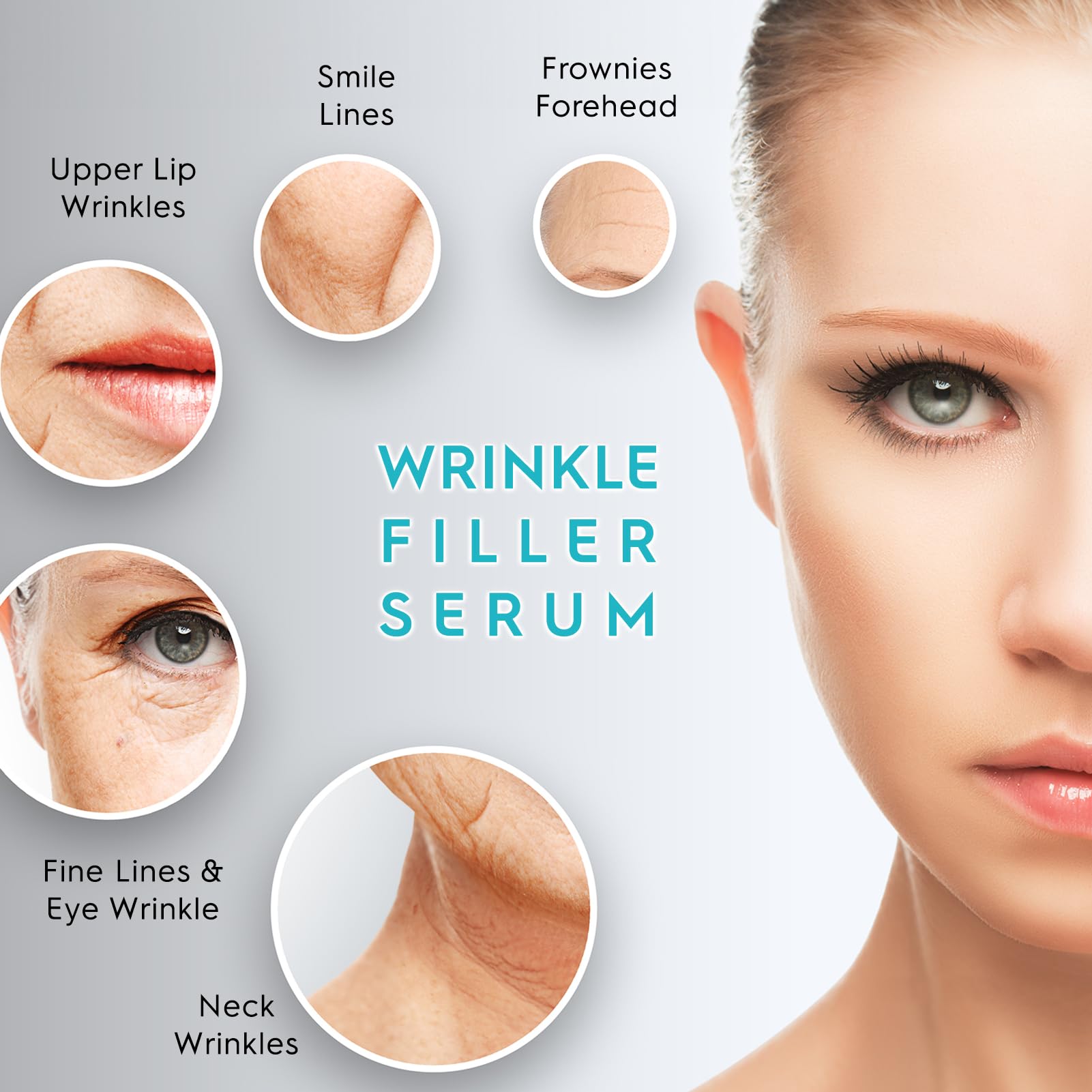 Wrinkle Cream for Face, Anti Aging Serum, Skin Tightening Cream for Face, Instant Face Lift Cream, Instant Wrinkle Remover for Face, Eye Bag and Neck.