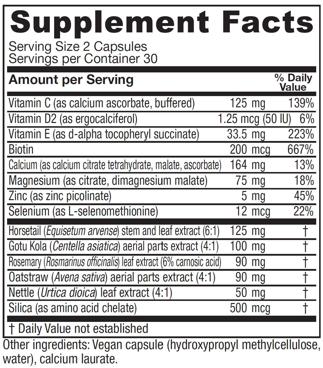 Vitanica, Luminous, Hair, Skin and Nail Support, Vegan, 60 Capsules