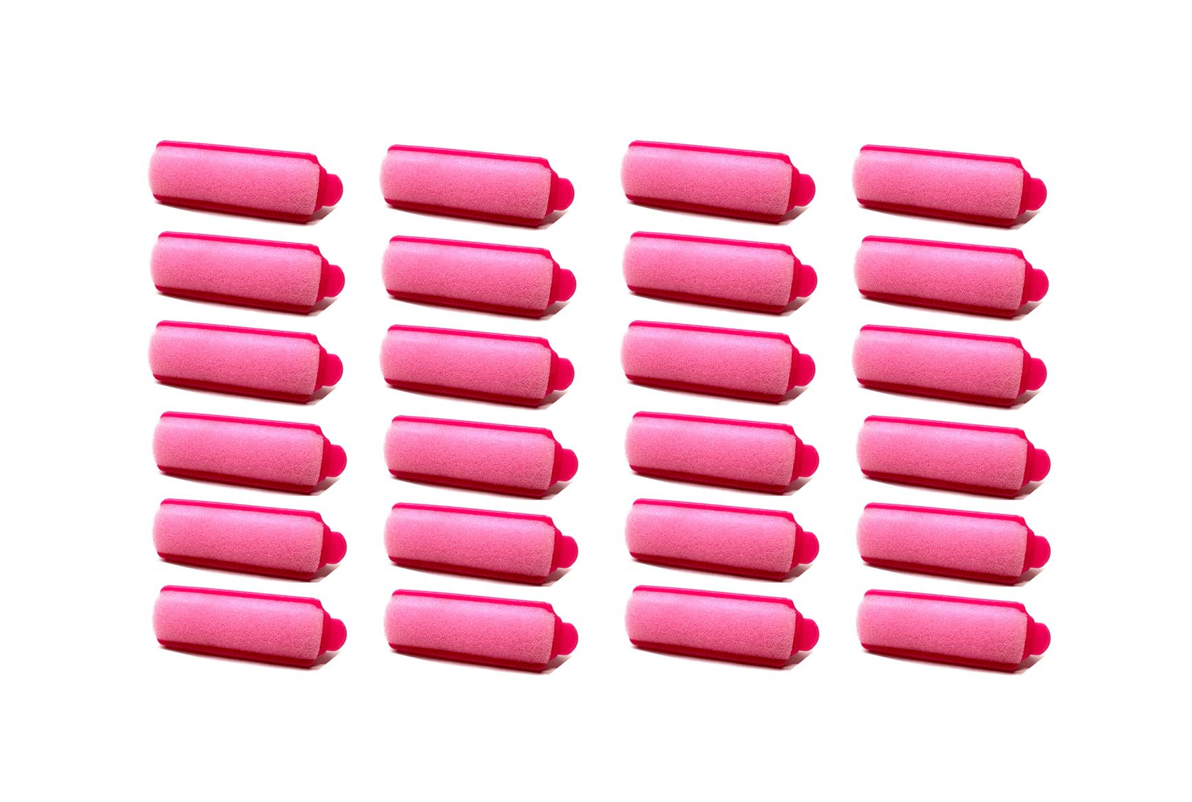 Set of 24 Small Size Pink Foam Sponge Hair Rollers