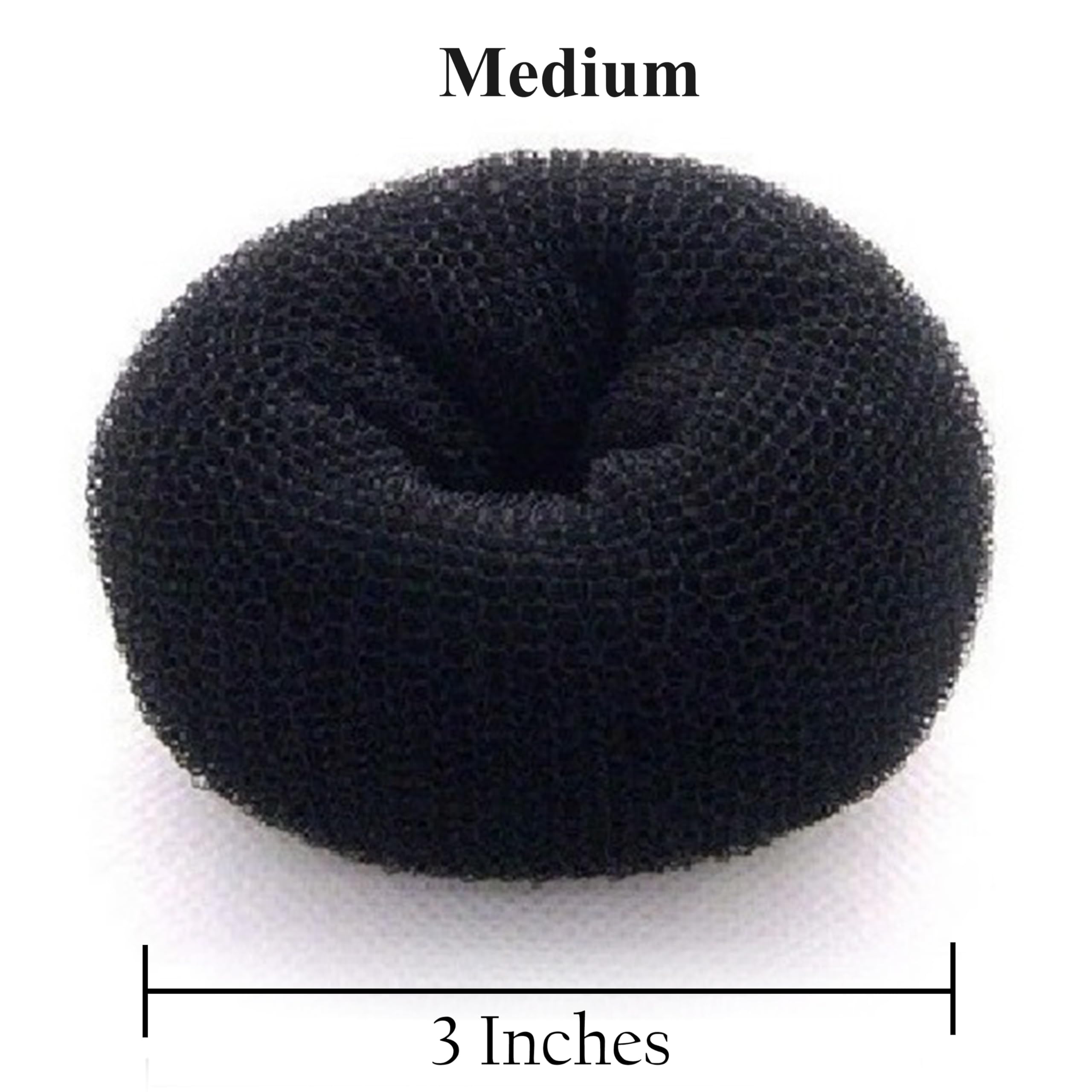 Beaute Galleria - Medium Black Chignon Hair Donuts Ring Style Bun Maker