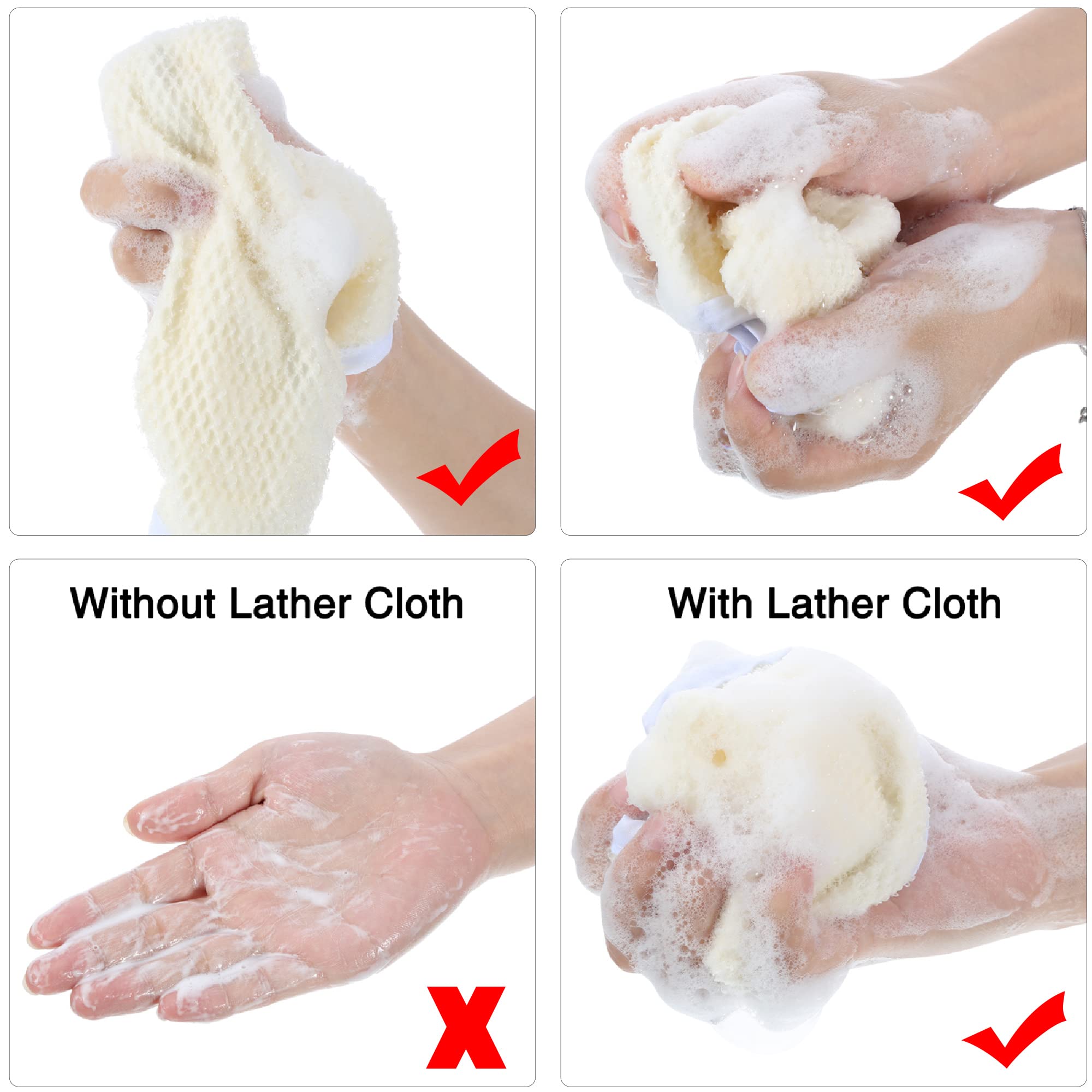 5 Pcs Exfoliating Wash Cloth Face Body Towel Dual Sided Exfoliating Scrub Towel Weave Beauty Skin Washcloth Soft Home Massage Bath Cloth