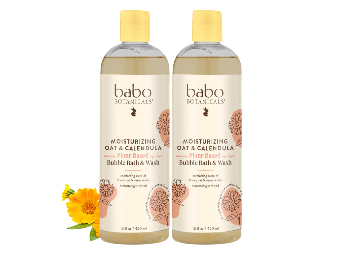 Babo Botanicals Moisutirizing Oatmilk Baby Bubble Bath, 2.92 Pound (Pack of 2)