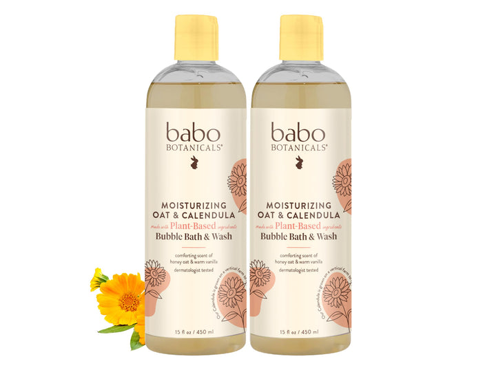 Babo Botanicals Moisutirizing Oatmilk Baby Bubble Bath, 2.92 Pound (Pack of 2)