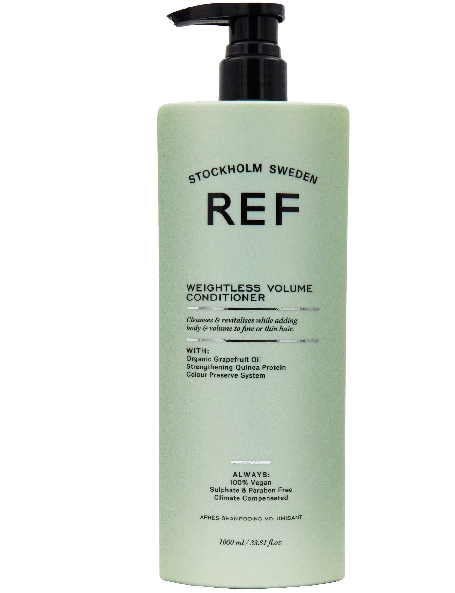 Ref Weightless Volume Conditioner 1000ml Light conditioner with natural extracts specially selected to protect, strengthen and detangle fine or thin hair.…