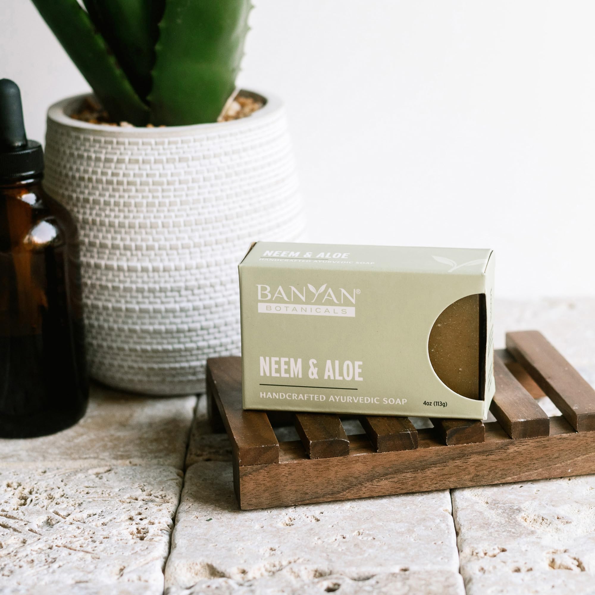 Banyan Botanicals Neem & Aloe Soap - Cooling and Soothing by Banyan Botanicals