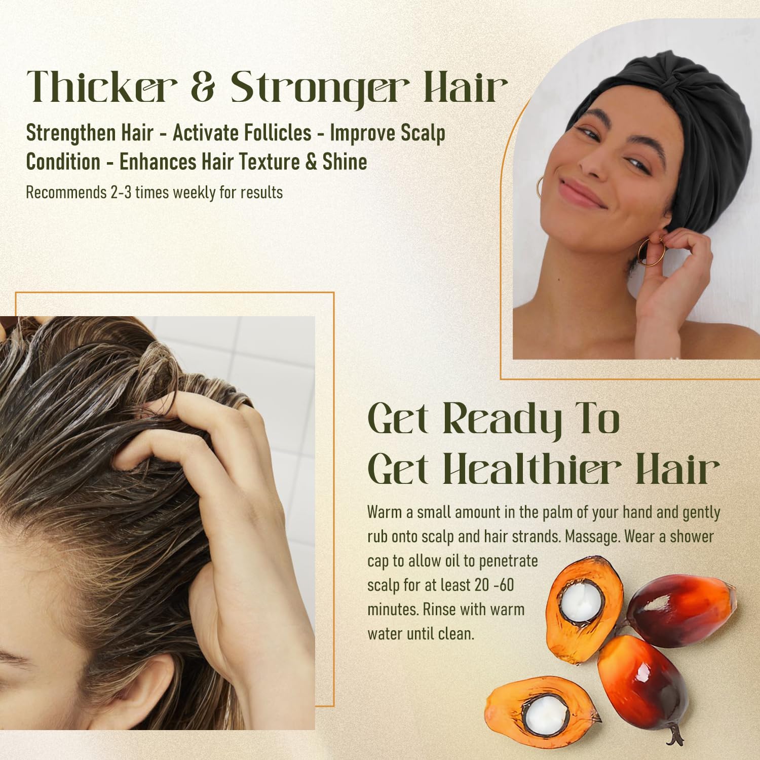 Salubrito Raw Batana Oil, 4oz/120g - 100% Pure & Unrefined Butter for Thicker, Stronger, Moisturizing & Nourishing Hair Massage Oil, Natural for Men & Women