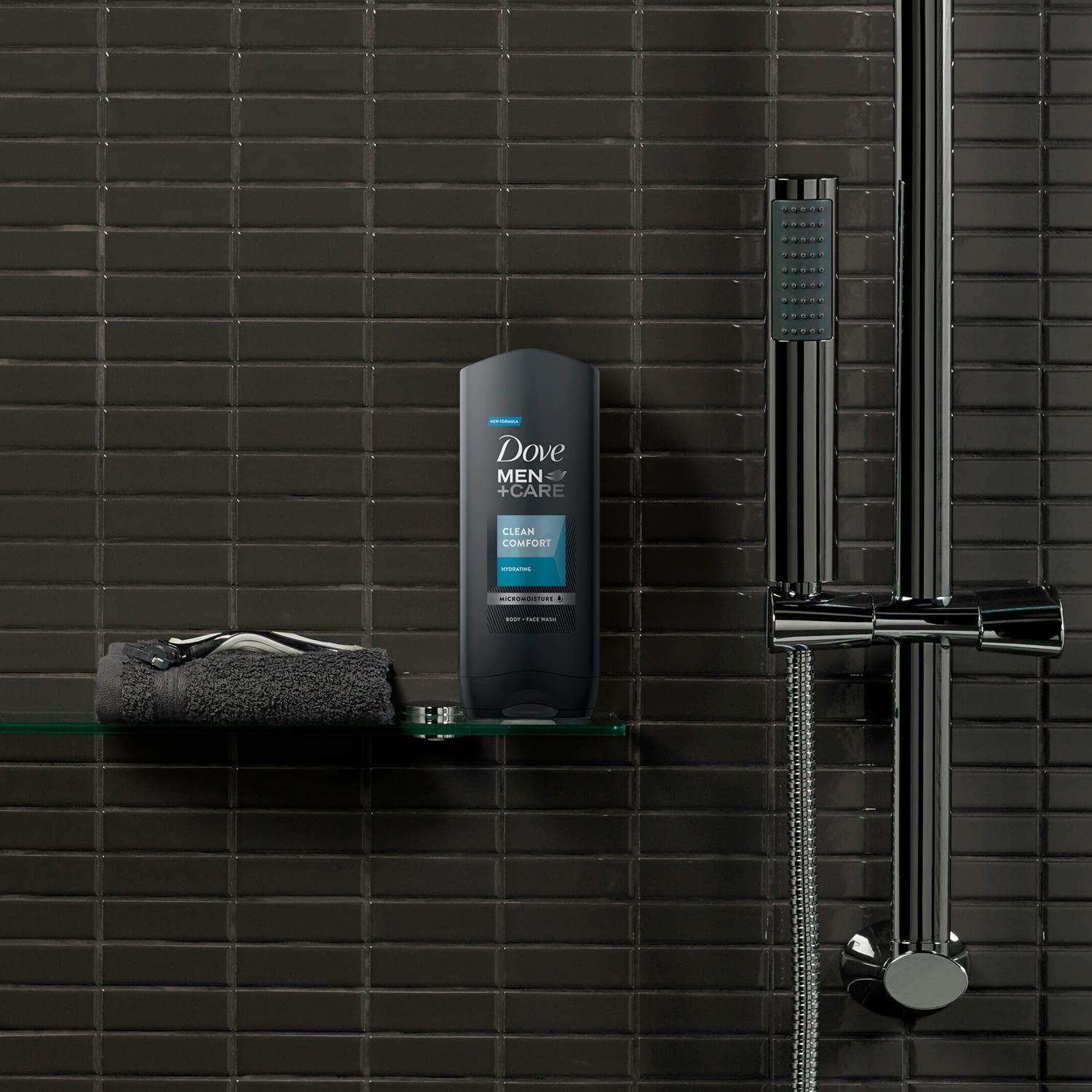 Dove Men+Care Body Wash and Face Wash for Dry Skin Clean Comfort Effectively Washes Away Bacteria While Nourishing Your Skin 13.5 oz