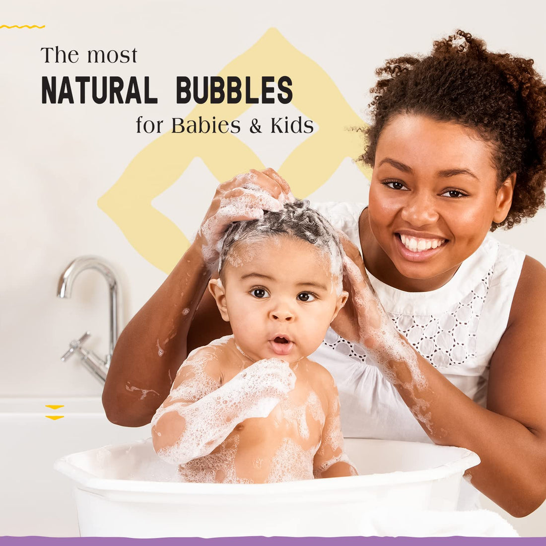 Alaffia - Everyday Shea Bubble Bath, Babies and Kids, Gentle Support to Clean, Moisturize, and Calm with Shea Butter, Lemon Extract, and Lavender Oil, Fair Trade, Lemon Lavender, 32 Ounces