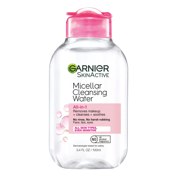 Garnier SkinActive Micellar Cleansing Water All-in-1 Cleanser & Makeup Remover, 3.4 Ounce