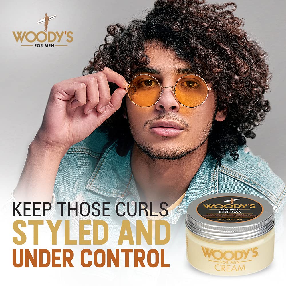 Woody's Flexible Styling Cream for Men, Styling Cream, 3.4 Ounce