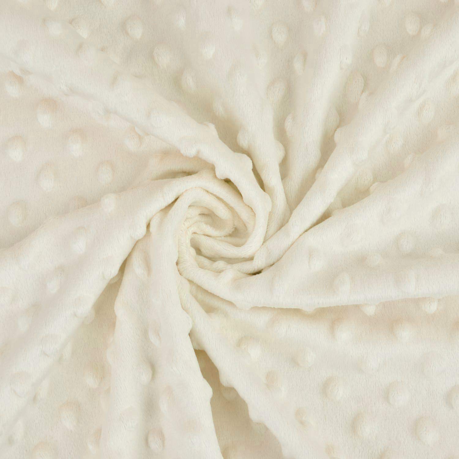 TL Care Minky Dot Chenille 4 Piece Toddler Bedding Set, Cream, for Boys and Girls