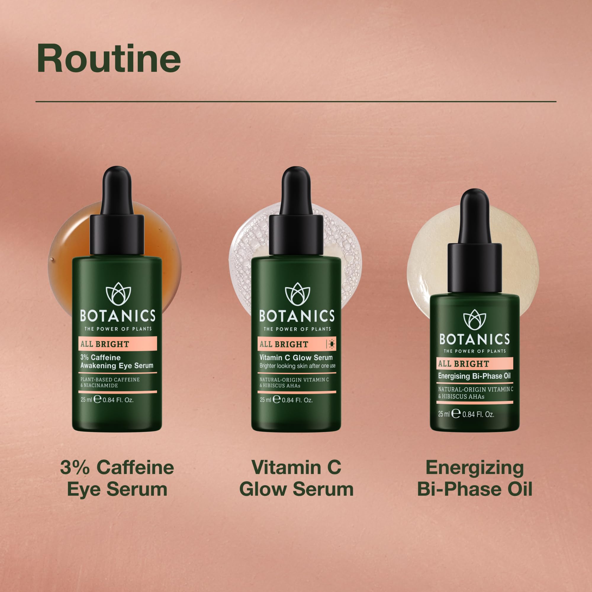 Botanics All Bright Facial Oil - Energizing Bi-Phase Face Oil for Gua Sha and Everyday Radiance - Lightweight & Non-Greasy Glow Serum - Brighten Dull and Uneven Skin (0.84 Fl Oz)