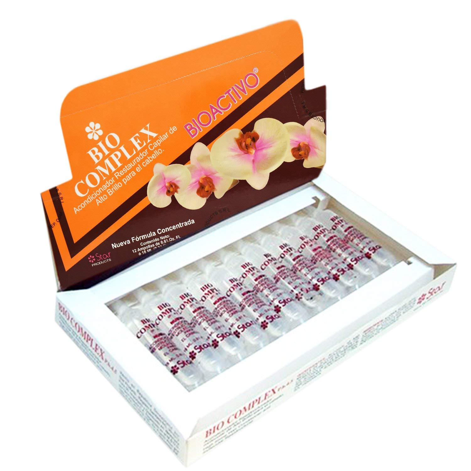 Generic Star Bio Complex BioActivo BIO COMPLEX ampull with 6oz. (180ml) High Shine Hair Conditioner, 12 Count, Clear