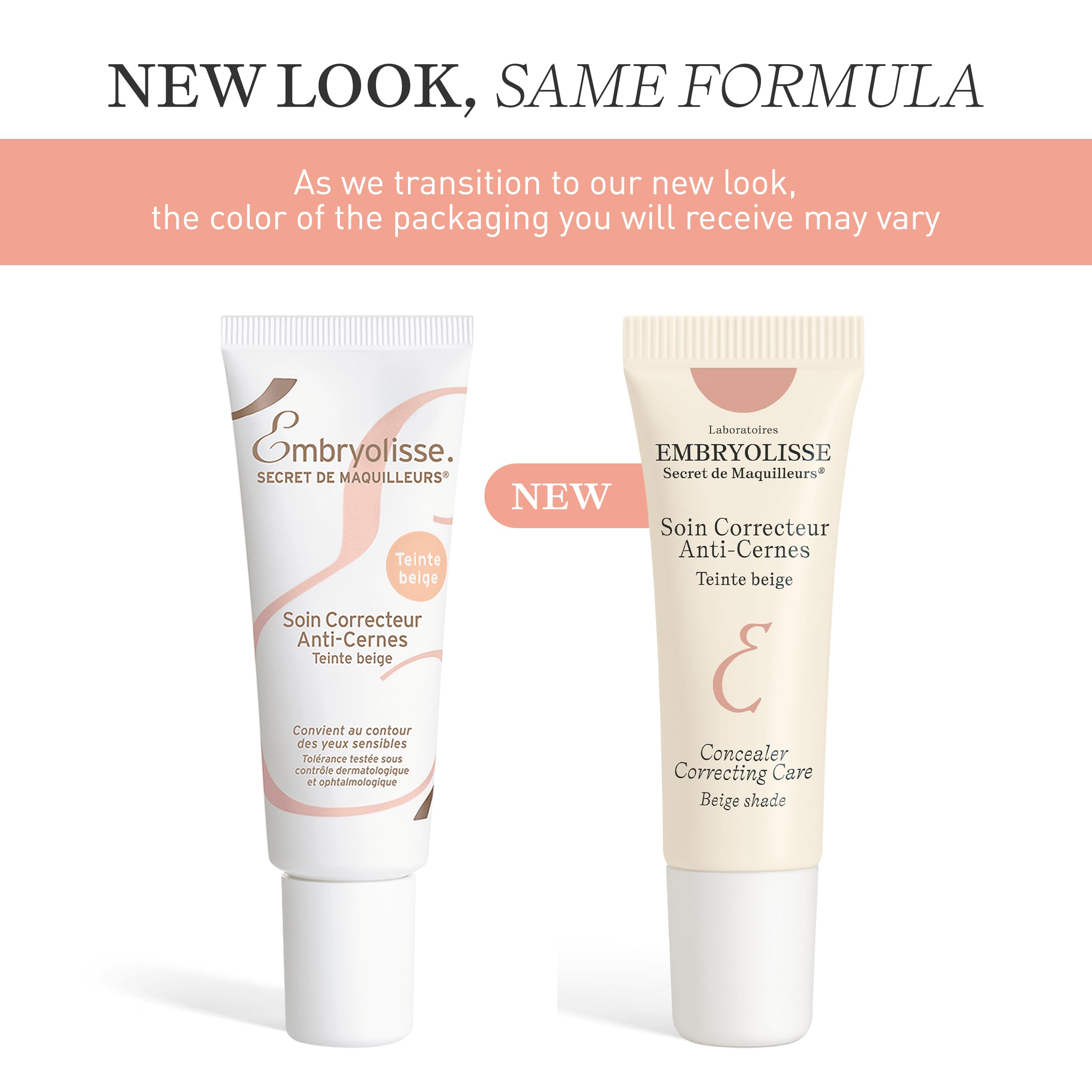 Embryolisse Concealer Correcting Skincare, Beige, Covers Dark Circles & Puffiness, Hydrating Under Eye Makeup with Age-Defying Vitamin B3 & E, 0.27 fl oz