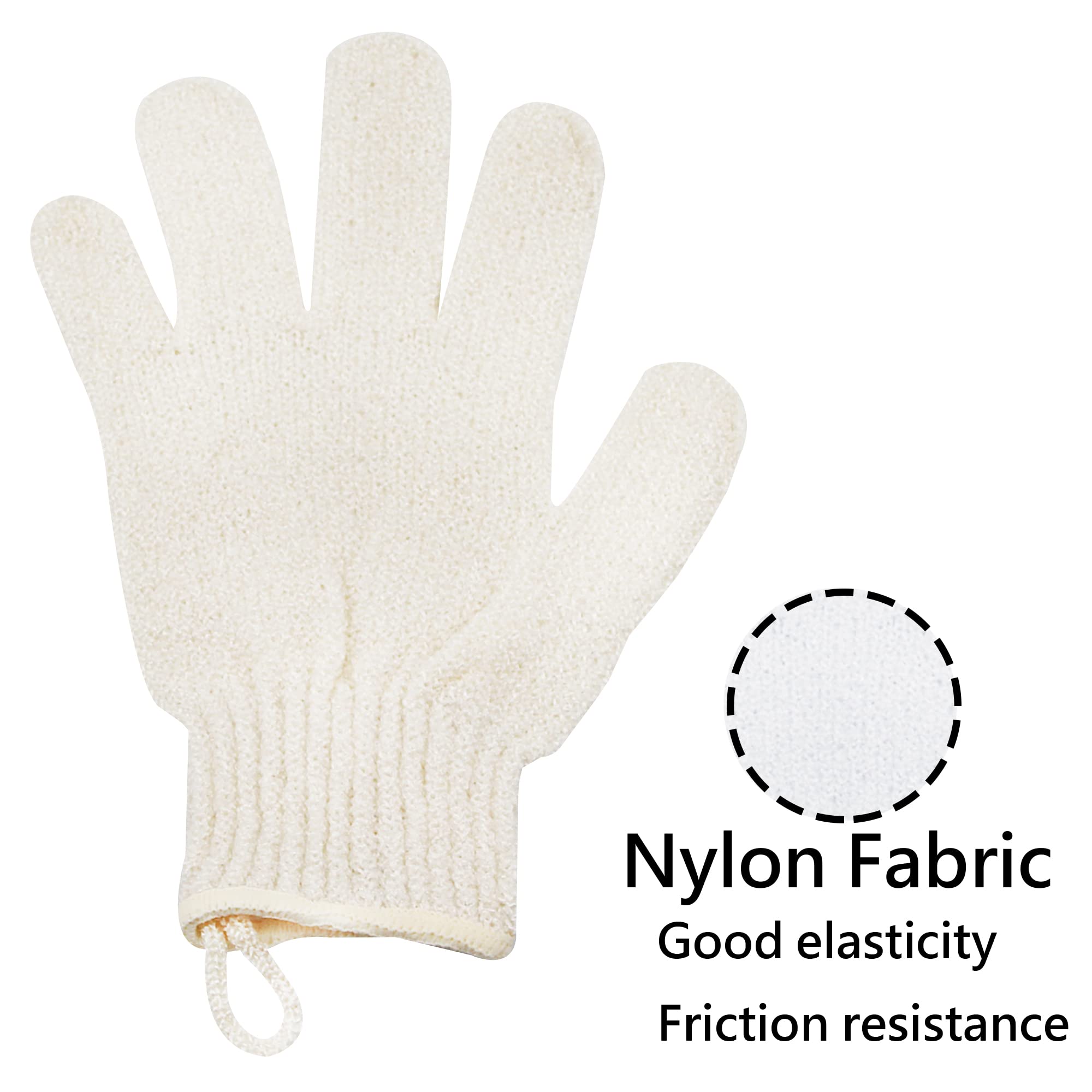 Exfoliating Glove - Body Scrub For Smooth And Soft Skin - Body Exfoliator For Ingrown Hair Dead Skin Remover And Itchy And Flaky Skin - Scrubber Shower Accessories For Women And Men 1 Pair Glove