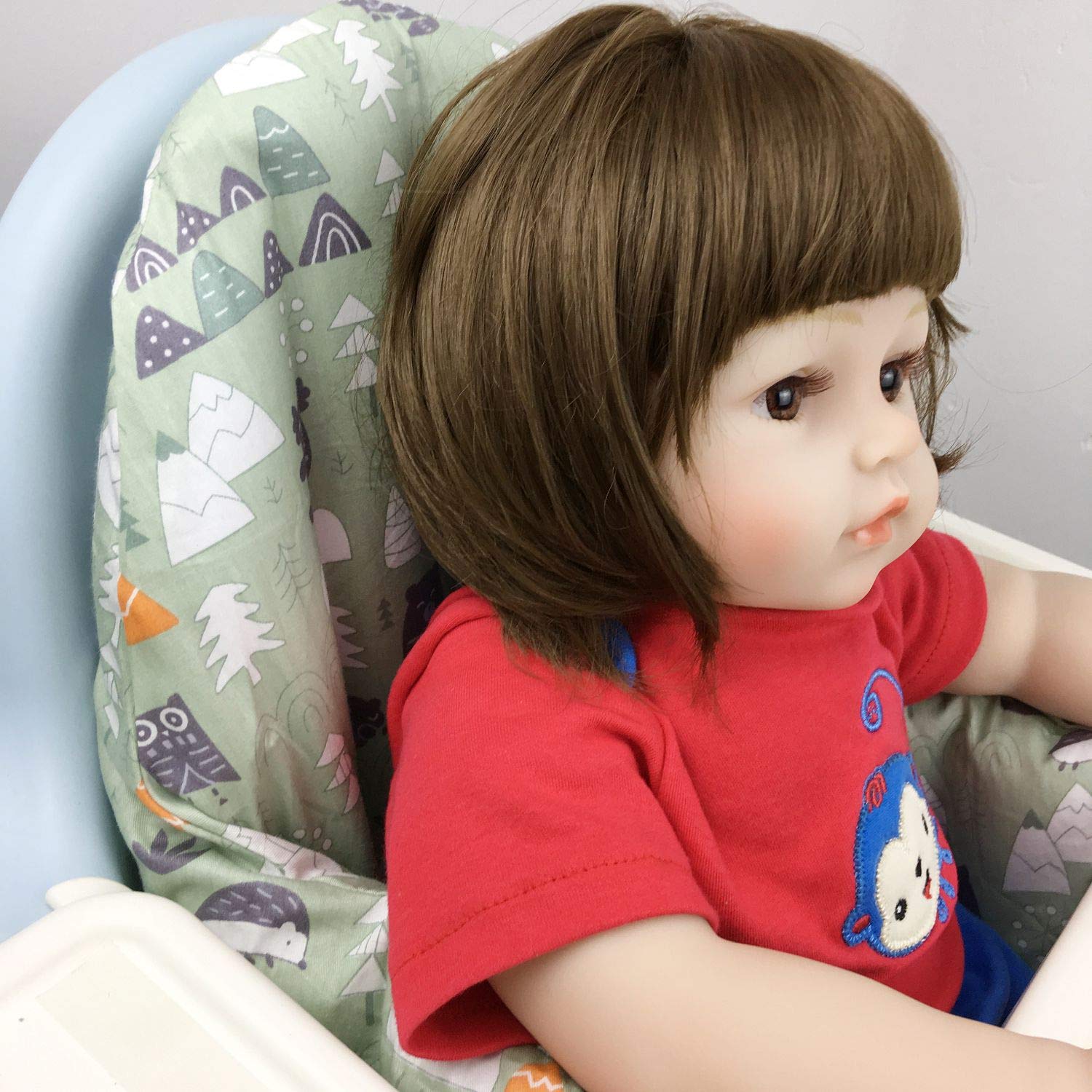 ZARPMA Inflatable Cushion Inner Cover Cotton Cover for IKEA Antilop Highchair (Cover Only) (Green)