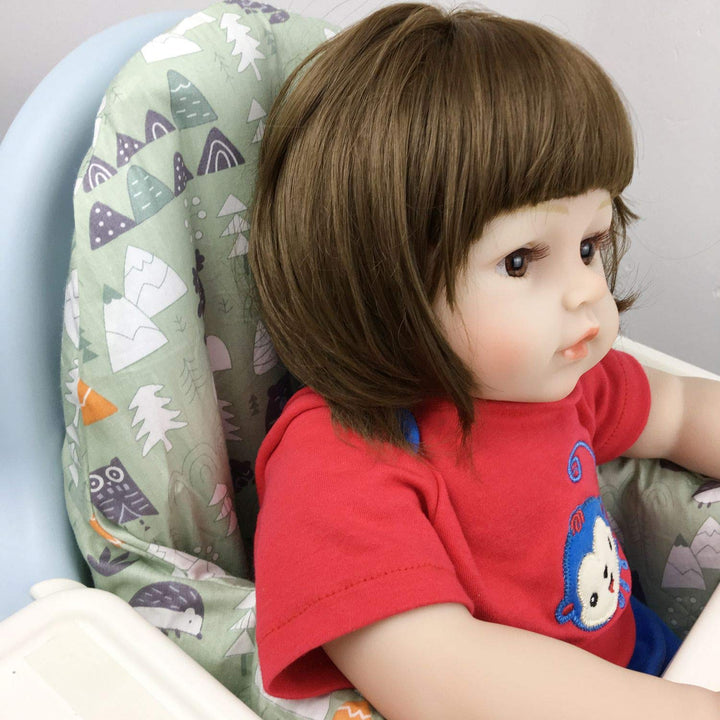 ZARPMA Inflatable Cushion Inner Cover Cotton Cover for IKEA Antilop Highchair (Cover Only) (Green)