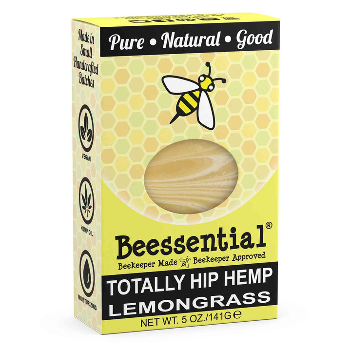 Beessential Totally Hip Hemp Soap, Lemongrass, 5 Ounce