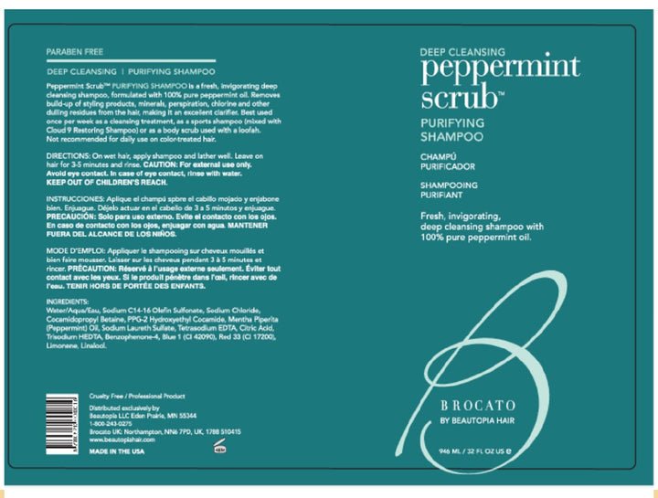 Peppermint Scrub Purifying Shampoo 32 Oz