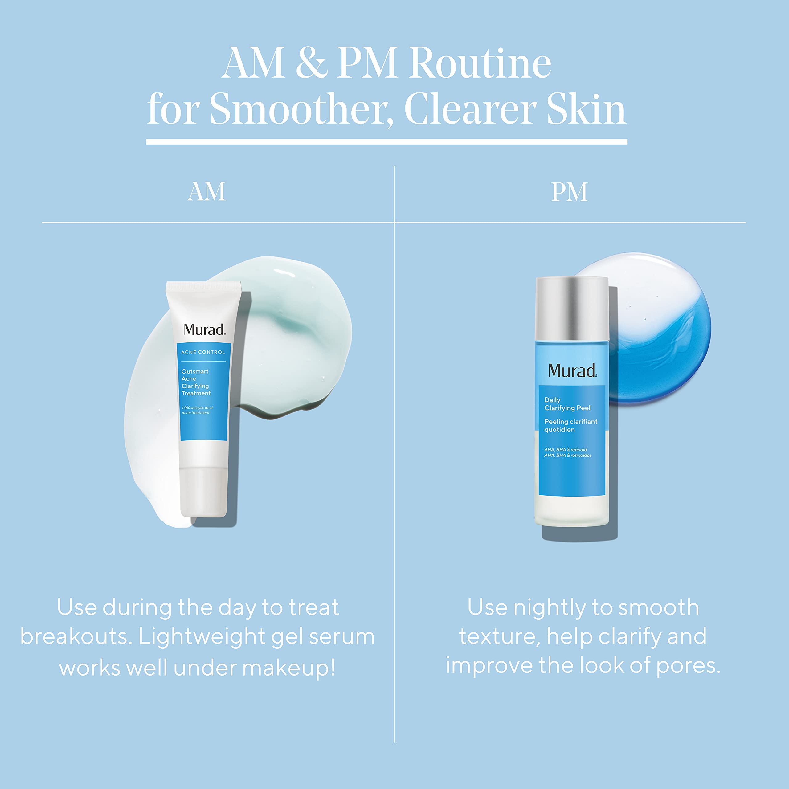 Murad Daily Clarifying Peel – Exfoliating Peel Solution – Resurfacing Retinoid/AHA/BHA Liquid - Skin-Smoothing Retinoid, Salicylic Acid & Glycolic Acid Peel for Face, 3.2 Fl Oz