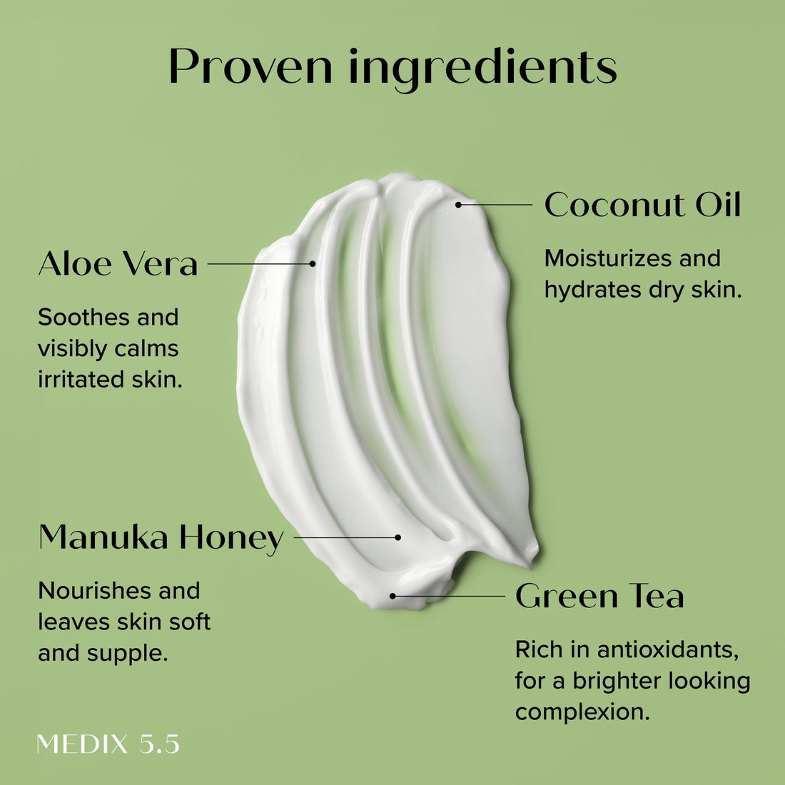 Medix 5.5 Coconut Body Lotion + Manuka Honey Cream, Coconut Oil Lotion For Women & Men, Natural Coconut Cream Moisturizer Body Butter Skin Care Balm For Stretch Marks, Cellulite, 15 Fl Oz