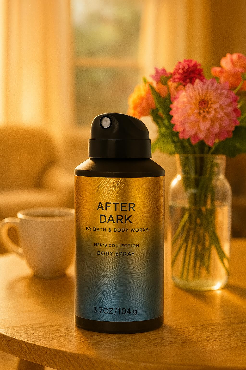 Bath & Body Works After Dark Body Spray for Men, 3.7 fl oz – Amber & Smooth Suede Scent, All-Day Freshness, Lightweight Body Mist