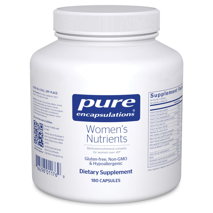 Pure Encapsulations Women's Nutrients - Multivitamin for Women Over 40 to Support Urinary Tract Health, Breast Cell Health & Eye Integrity* - with Vitamin C, E & A - 180 Capsules