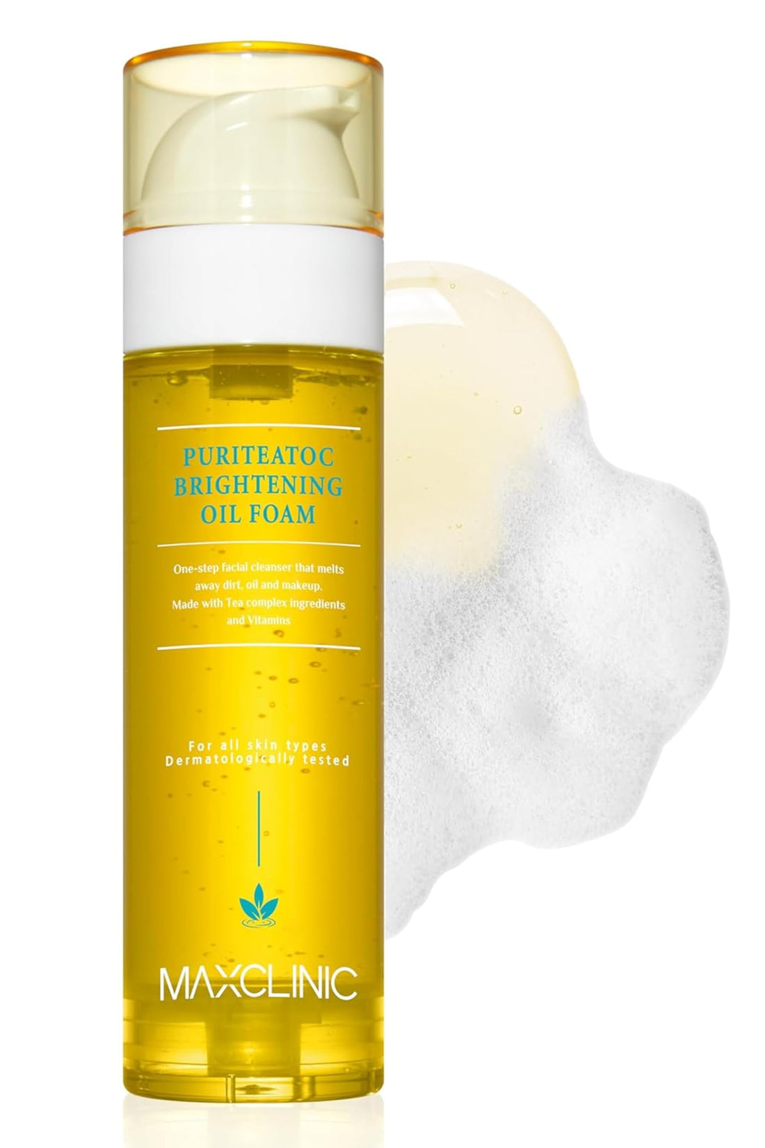 MAXCLINIC [K-Beauty] PuriteaToc Oil to Foam - All-in-One Korean Face Wash Oil Based Foaming Facial Cleanser - Deeply Hydrating & Moisturizing Makeup Deep Cleansing Oil for Dull Skin (3.88 fl oz)