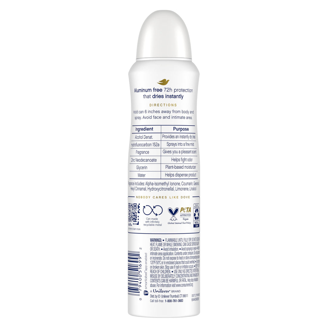 Dove Aluminum Free Deodorant Spray for Women 3 Pack Dragon Fruit & Coconut Cream 72 hour odor protection 4 oz