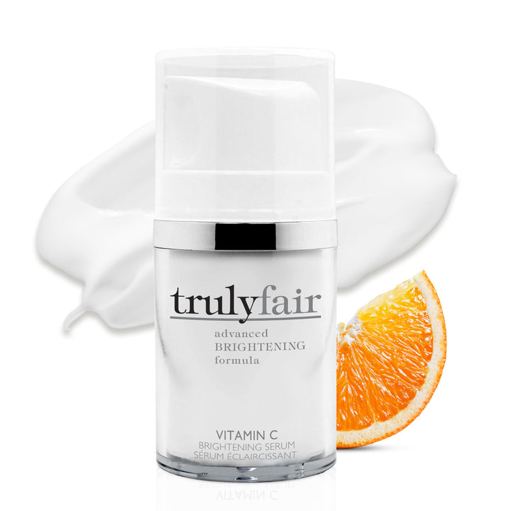Truly Fair Vitamin C Brightening Serum for women - Hyaluronic Acid Serum for Skincare - Brightening, Anti-Wrinkle Serum - Hydrating, Anti-Ageing Serum - Paraben-free - 1 oz