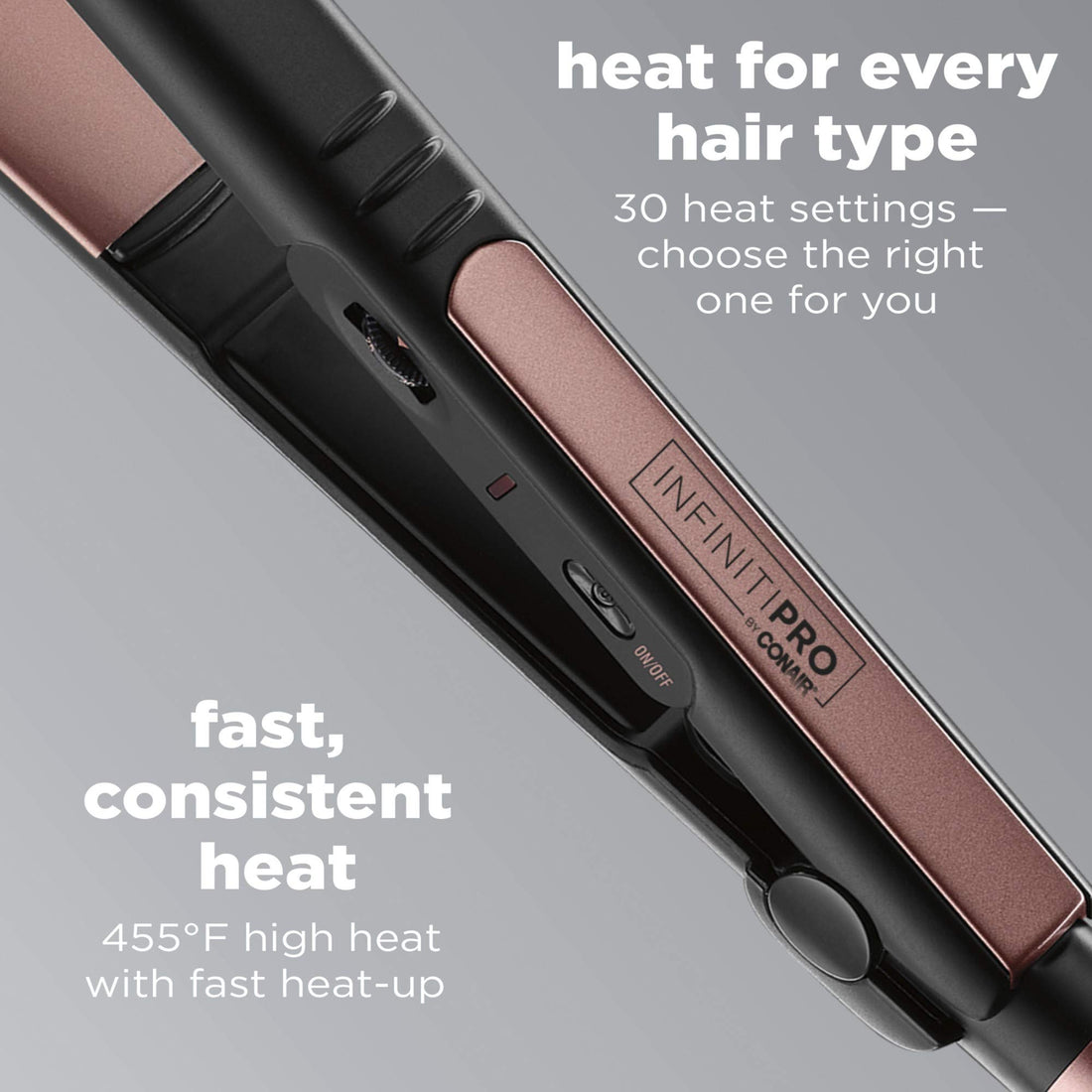 Conair Infinitipro Rose Gold Ceramic Flat Iron; 1-Inch Flat Iron