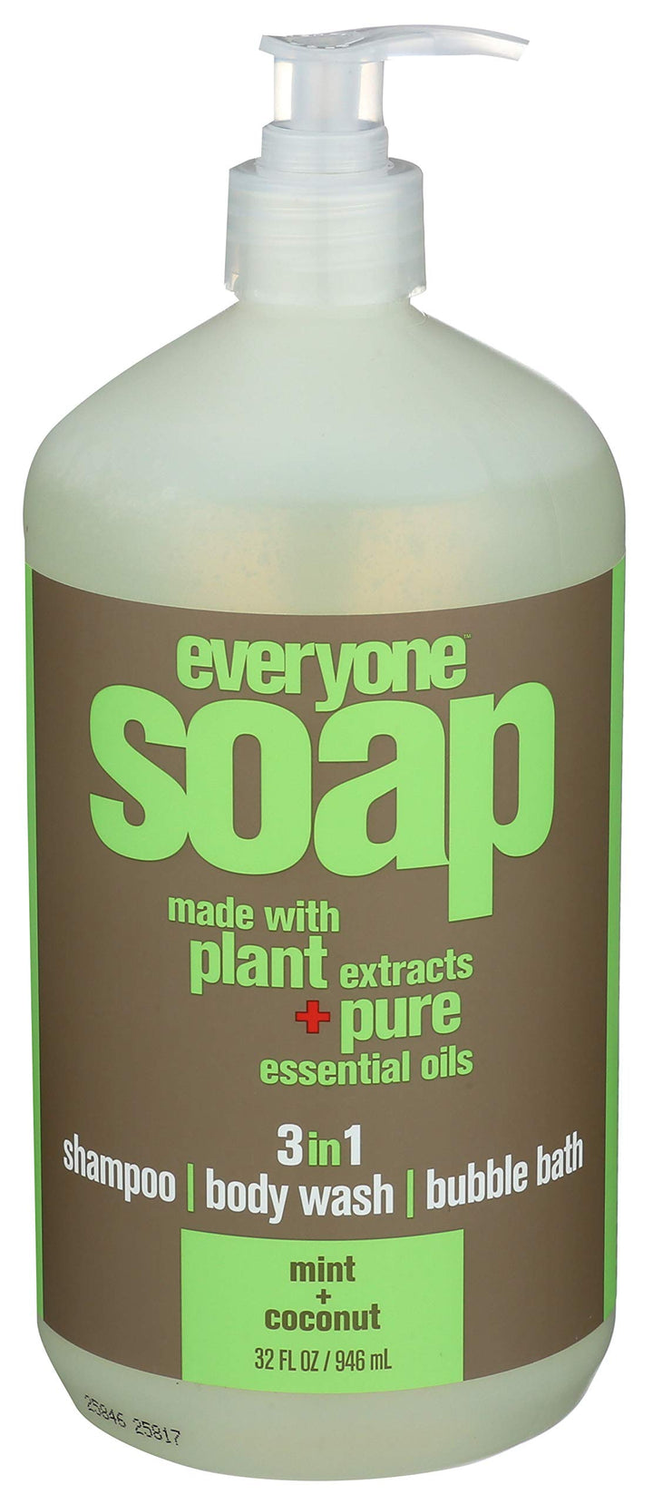 EO Products Natural Everyone Hand Soap Liquid, Mint and Coconut, 32 Ounce