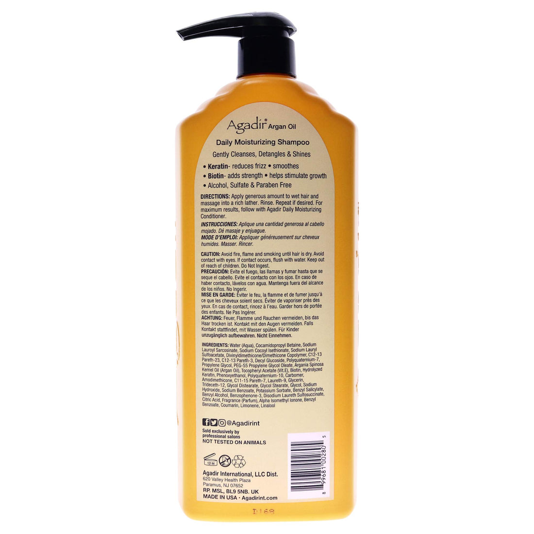 Agadir Argan Oil Daily Moisturizing Shampoo 33.8 Oz