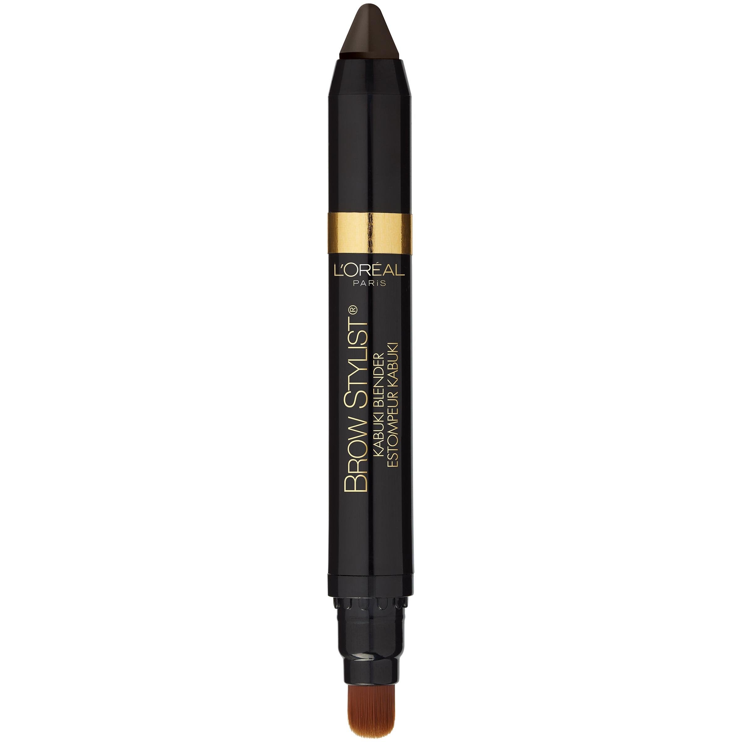 L'Oreal Paris Brow Stylist Kabuki Blender Brow Crayon, Dark Brunette, 0.05 oz.
