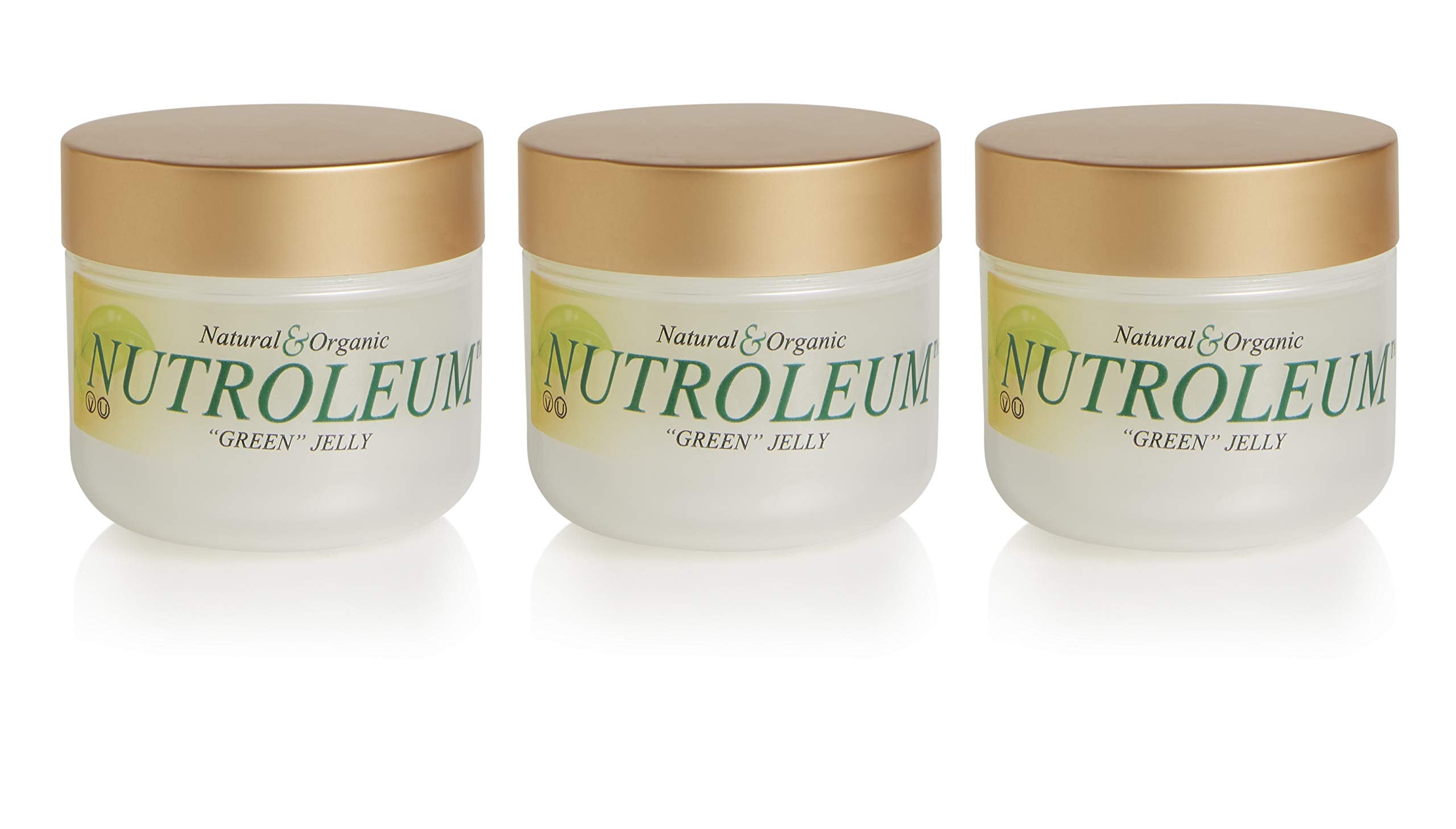 Nutroleum - Natural Petroleum Jelly Alternative - Water Soluble - 3oz Jar (3 Pack)