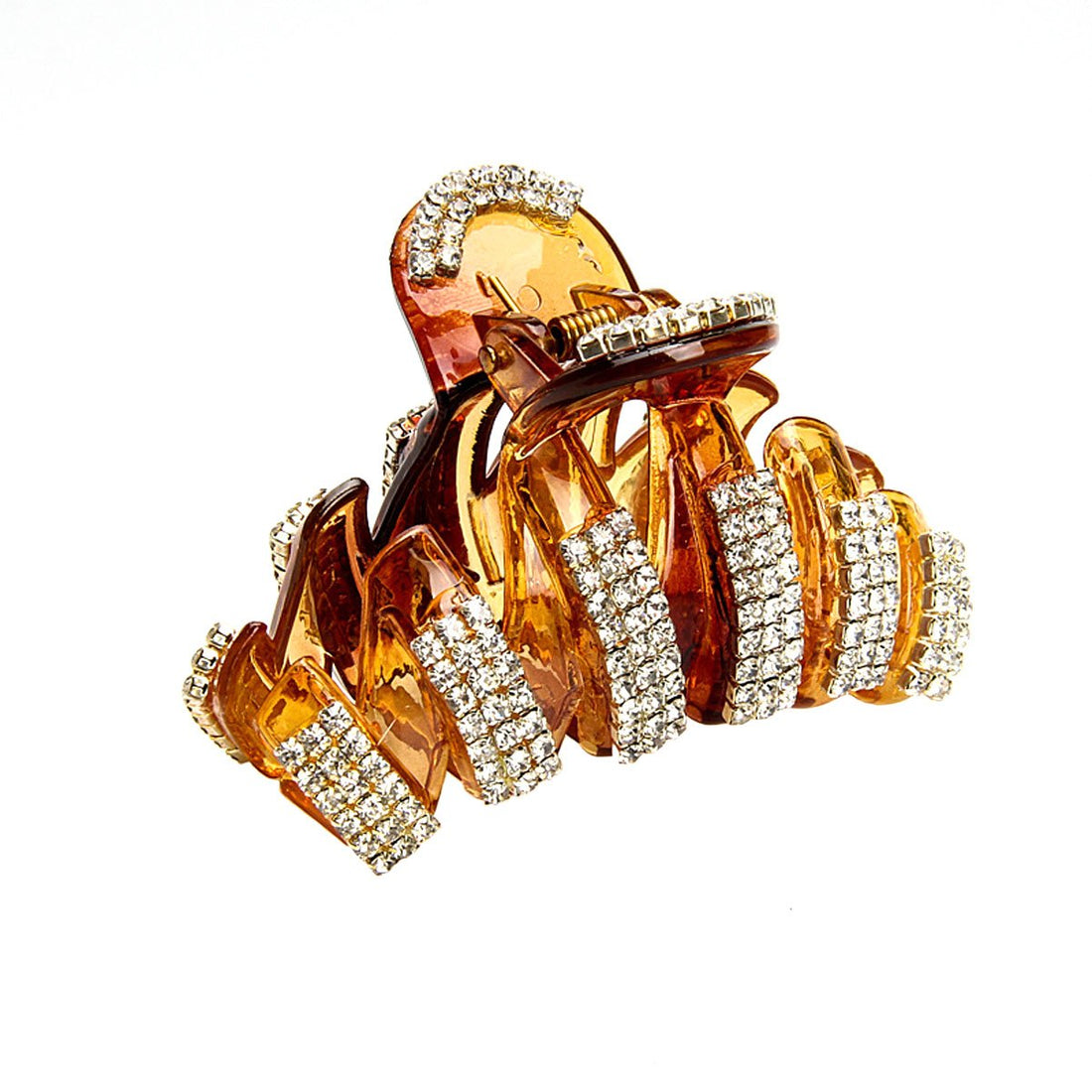 Numblartd Brown: Exquisite Acrylic Rhinestones Large Fancy Hair Claw Clip - Women Lady Girls Elegant Crystal Jaw Clips Hairpin For Thick Hair (Brown)