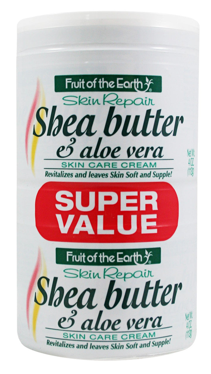 Fruit Of The Earth Bogo Cream Shea Butter/Aloe 4 Ounce Jar (118Ml)