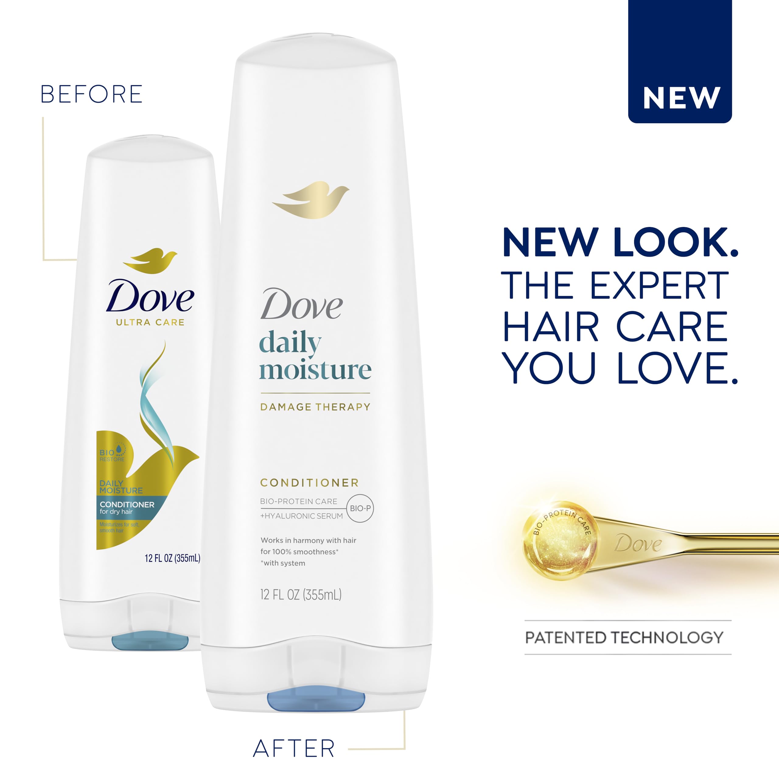 Dove Nutritive Solutions Conditioner, Daily Moisture 12 Fl Oz (Pack of 4)