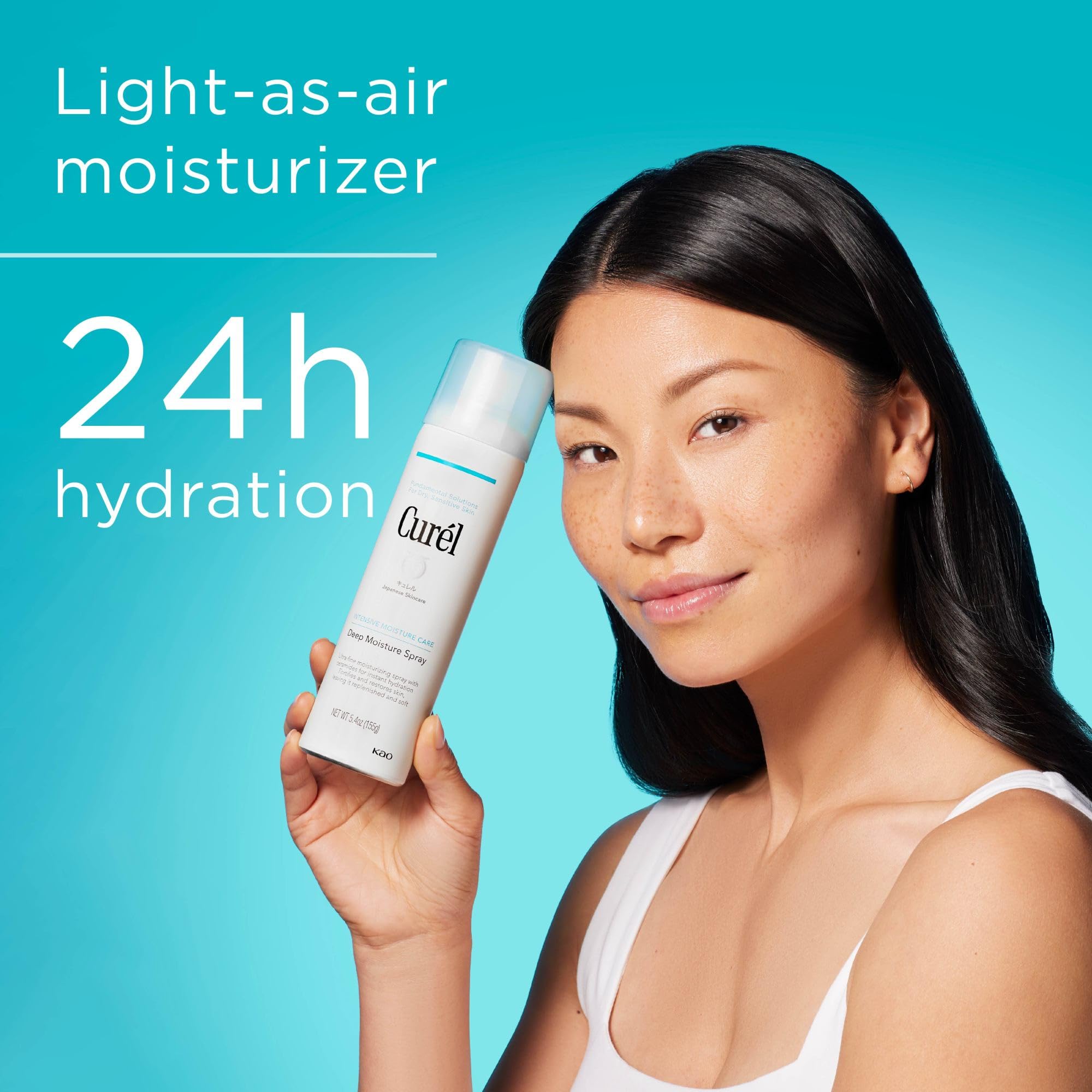 Curel Japanese Skin Care Deep Moisture Spray, Spray on Moisturizer for Dry Skin, Face Hydrating Spray with Ceramides, 5 Oz