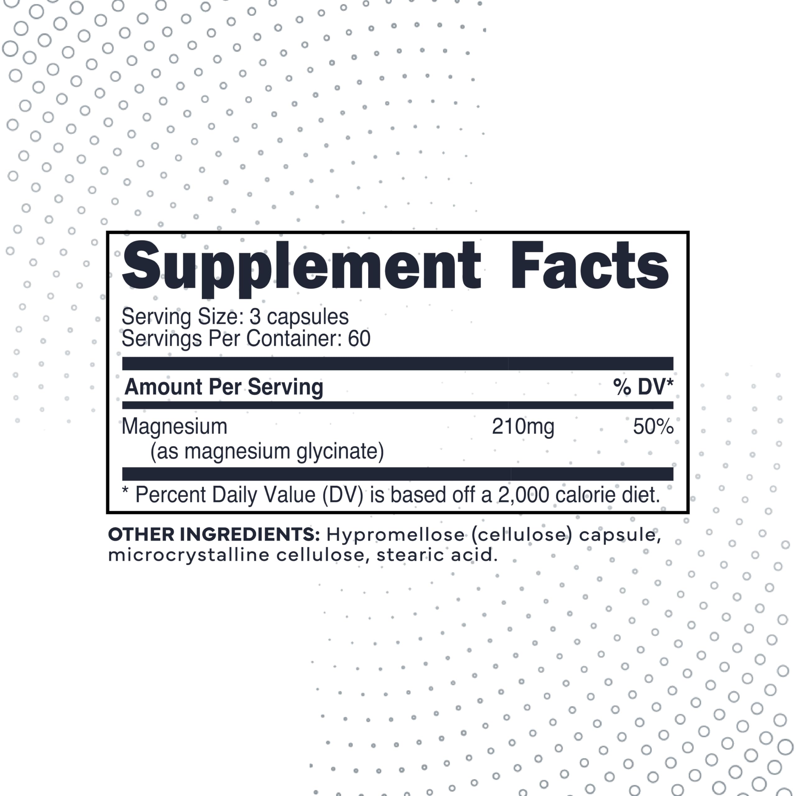 Type Zero Magnesium Glycinate (210mg | 180 Capsules) Pure, Non-GMO, Gluten Free, Natural High Absorption Magnesium Supplement