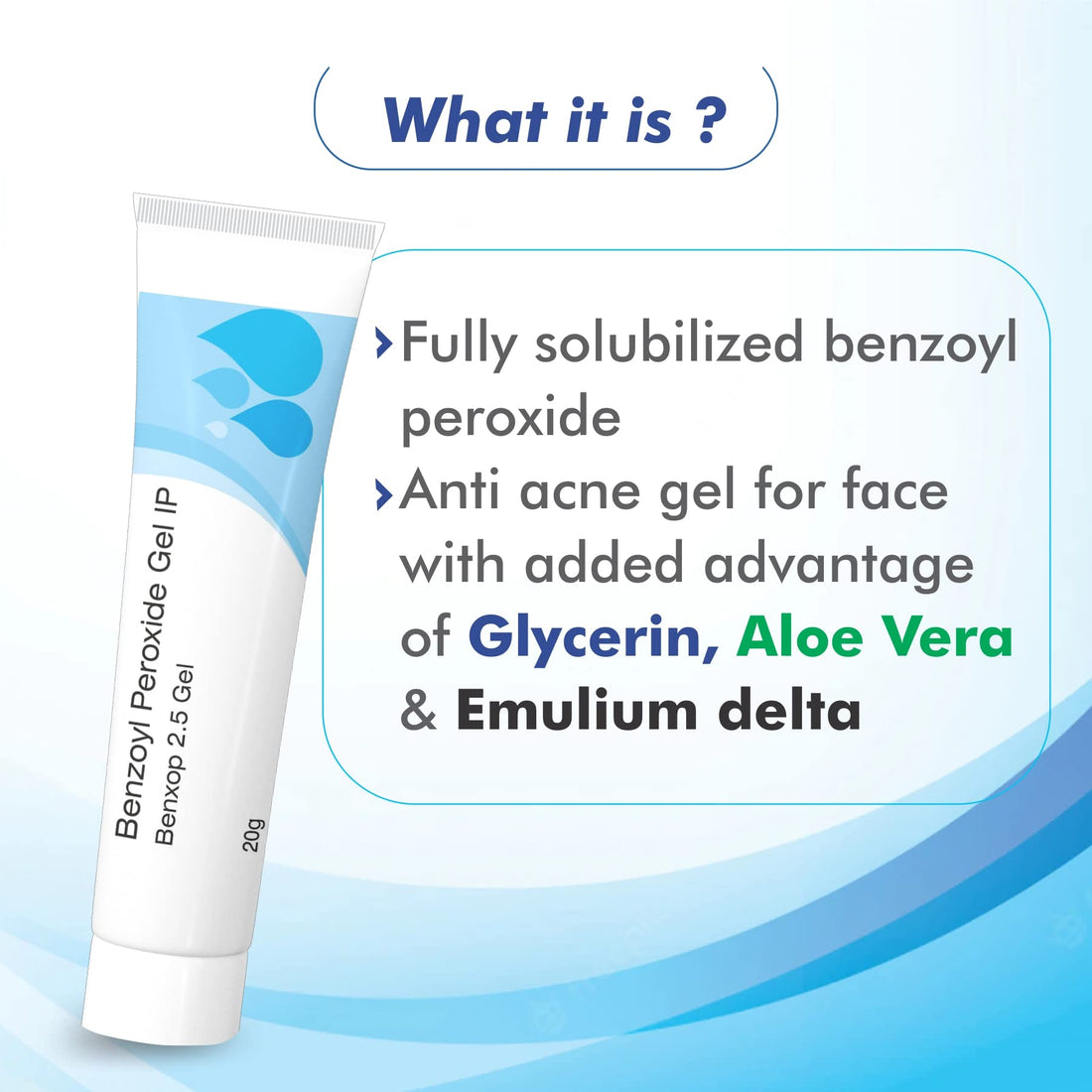 SALVE Benxop Benzoyl Peroxide 2.5% Pimples Cream 20gm (0.70 Oz)