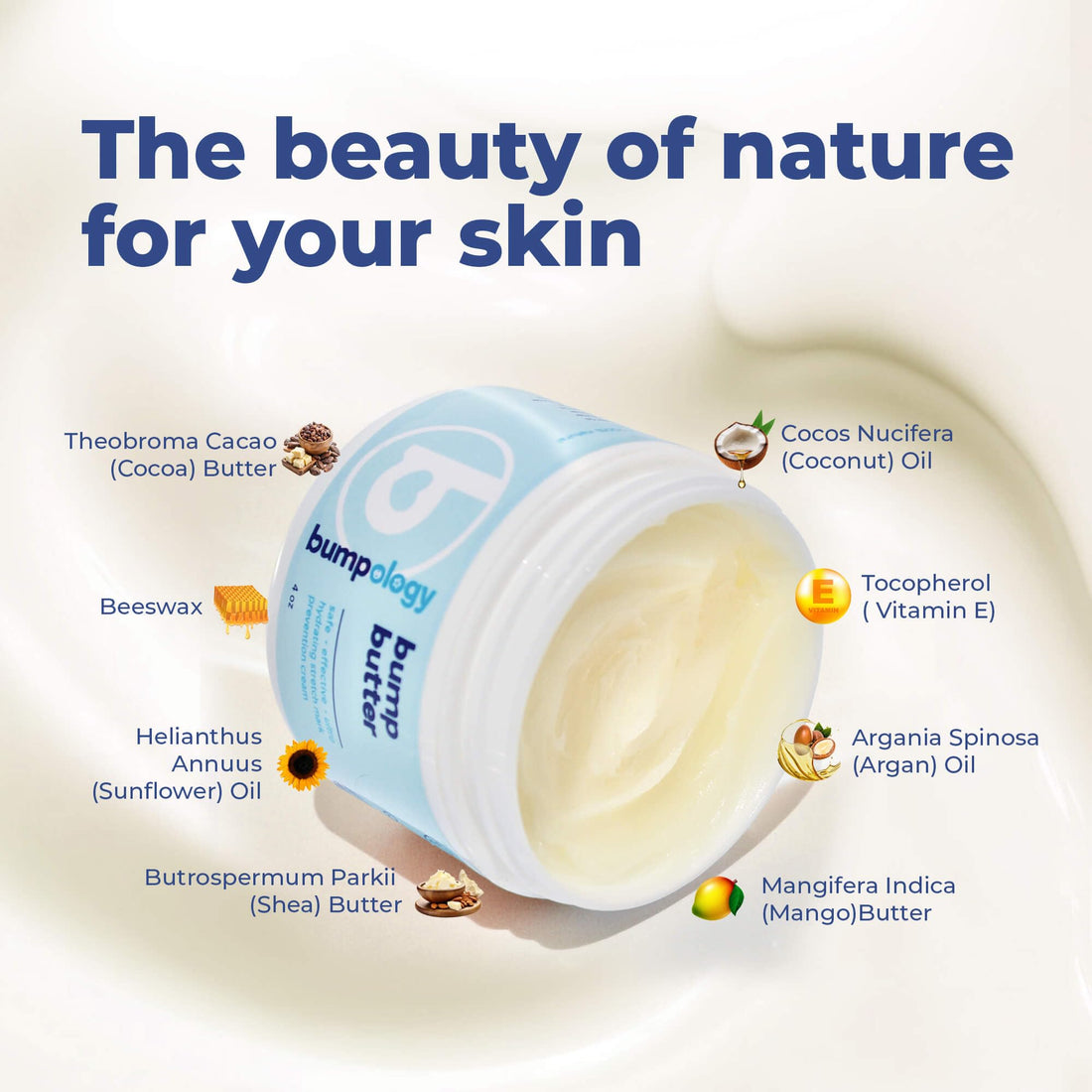 Bumpology Bump Butter Stretch Mark Moisturize Cream | 2-in-1 Powerful Butters + Oils | Physician Formulated | Hydrating Body Lotion | Pregnancy Safe | Made in USA