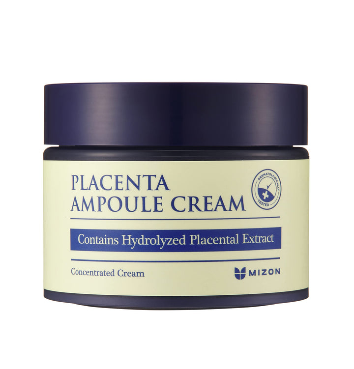 MIZON Placenta Ampoule Cream, with Lavander Oil, Niacinamide, Adenosine, Free of Parabens Highly Concentrated, Skin Renewal, Skincare, healthy skin, wrinkle care (1.69 fl oz)