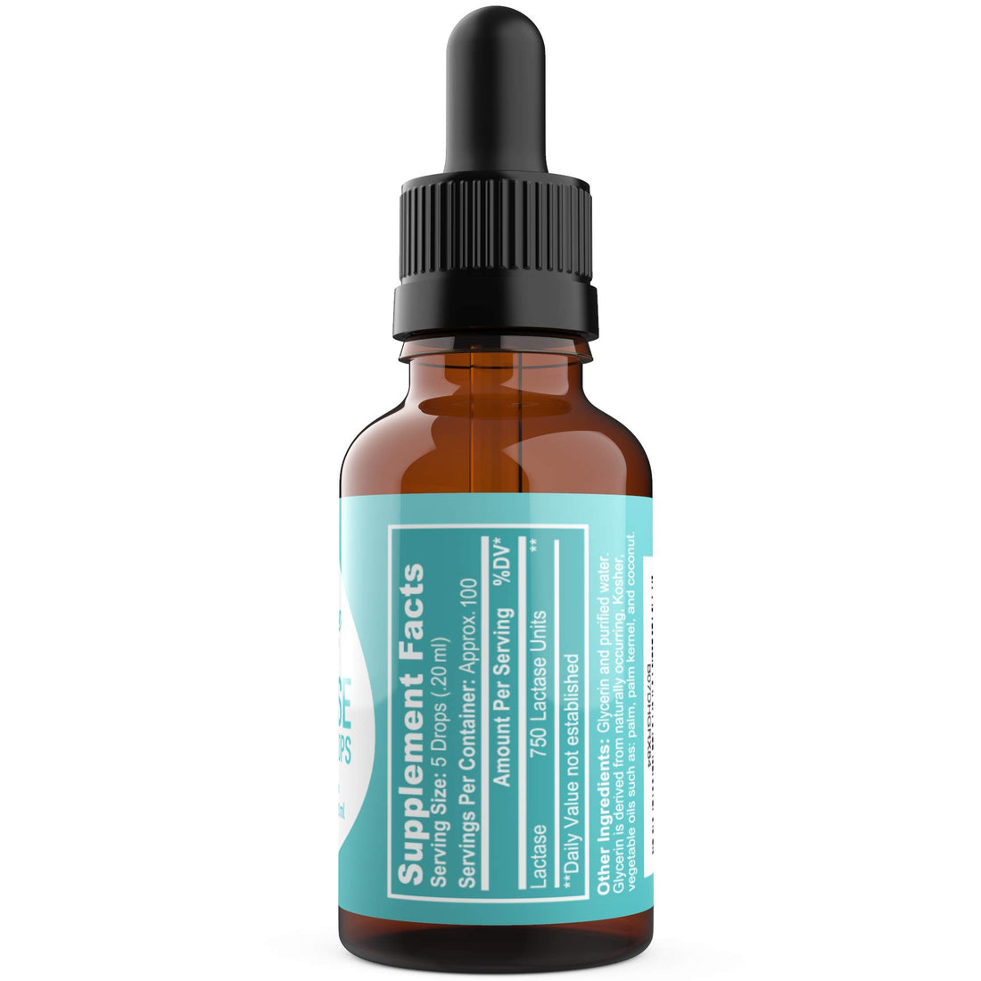 Elepure Pure Elements 100 Servings- Lactase Drops Lactose Intolerance Enzyme - 20 Milliliters