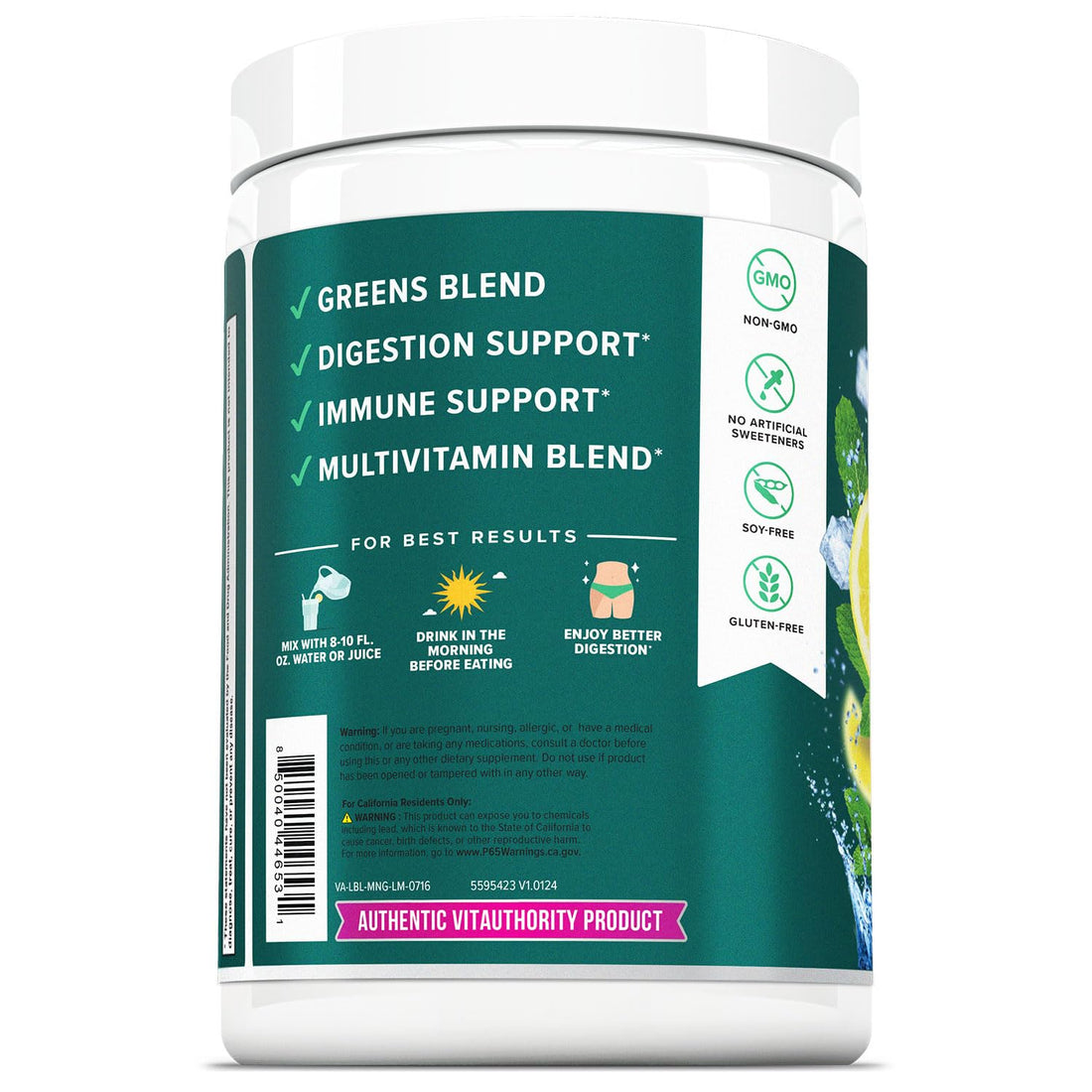 Vita Greens Superfood Powder: Immune and Digestion Support | Enhanced Energy | Daily Multivitamin Blend