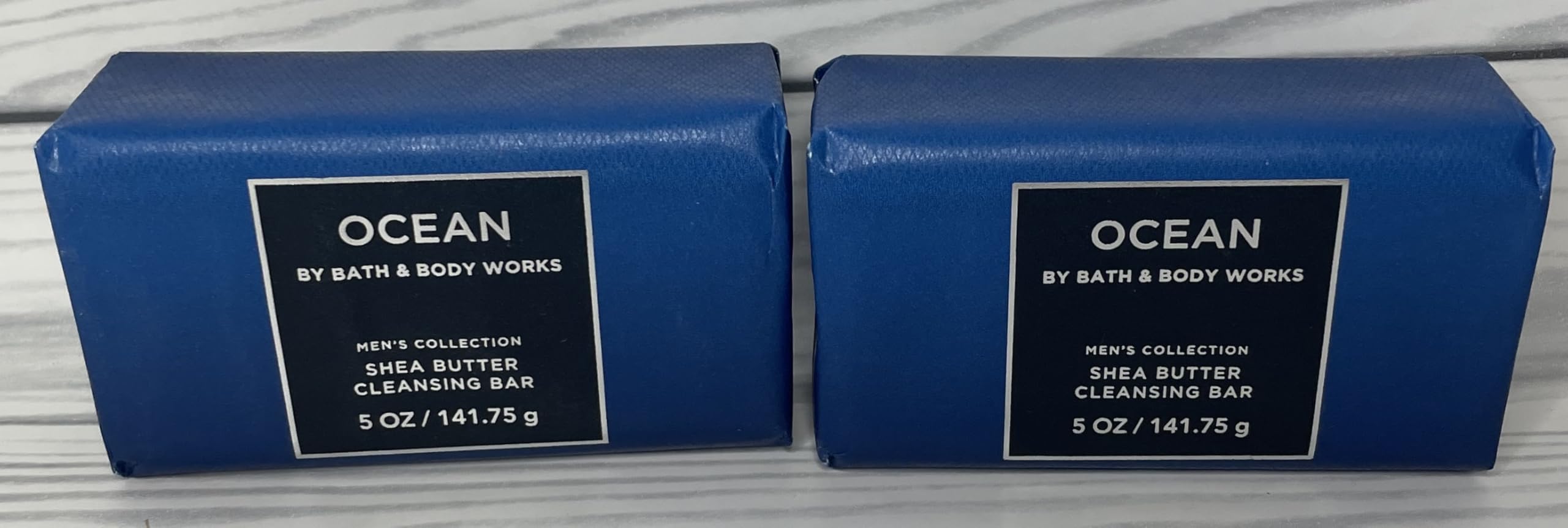 Bath and Body Works Ocean Shea Butter Cleansing Bar Soap 4.2 oz Each Pack of 2