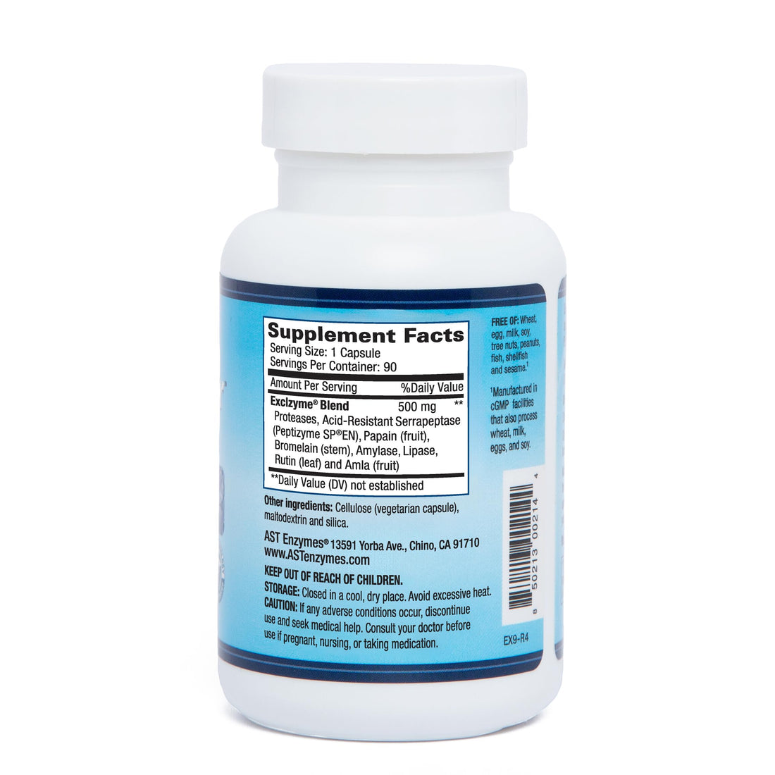 Excellacor | Proteolytic Systemic Enzymes Formula | with Acid-Resistant Serrapeptase | Total Body Support | 90 Vegetarian Capsules