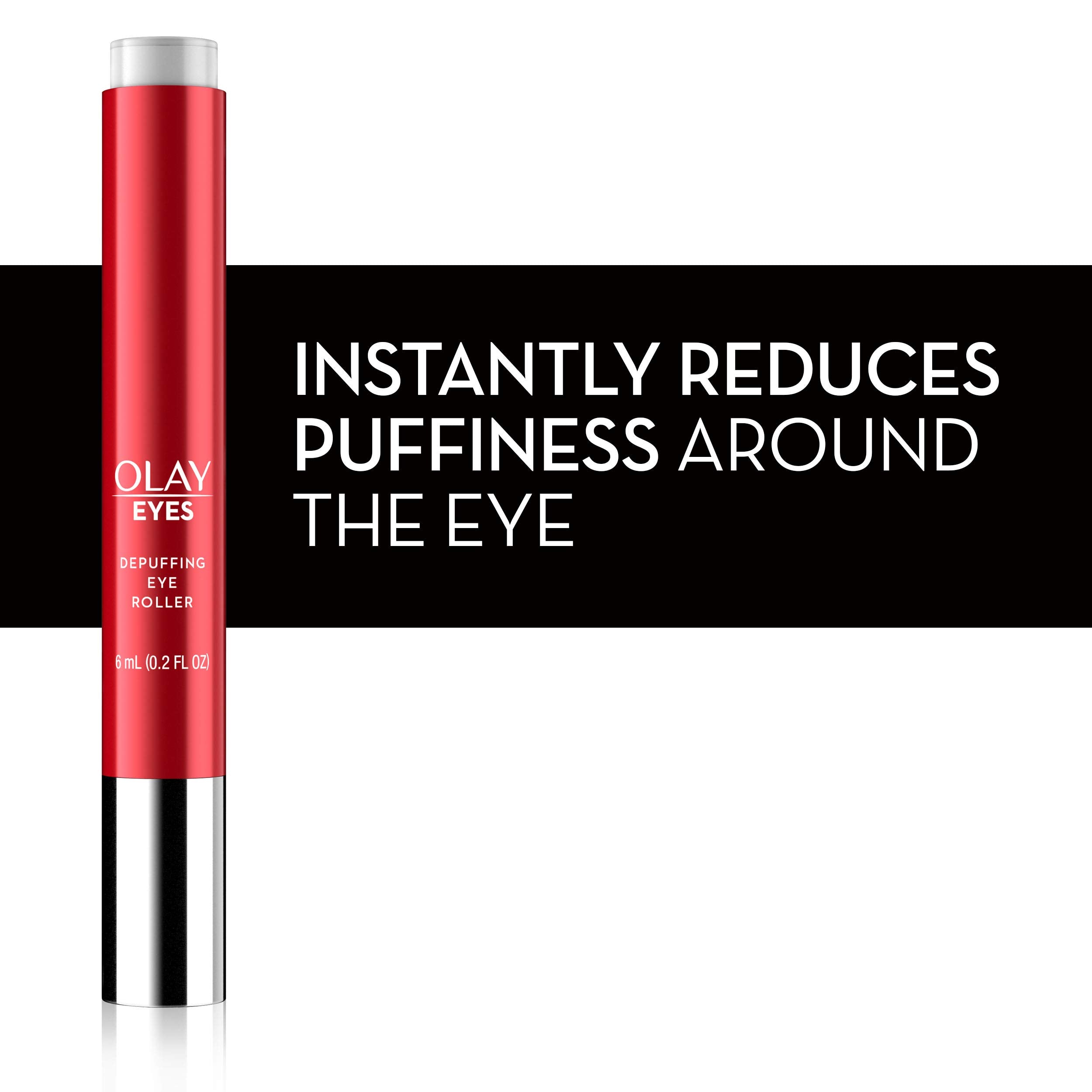 Olay Eye Treatment Eyes Depuffing Eye Roller with Vitamin E Massages to Help Reduce Puffiness and Instantly Awaken Tired-Looking Eyes, 0.2 Fl Oz